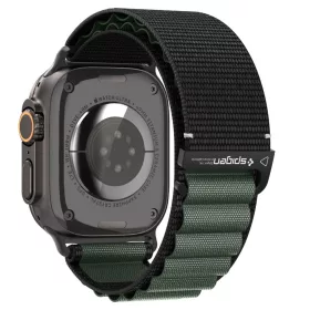   Spigen WBF1 Band Apple Watch 8/9/10/11/SE/Ultra (44/45/46/49 mm) szíj - fekete/zöld