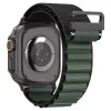 Spigen WBF1 Band Apple Watch 8/9/10/11/SE/Ultra (44/45/46/49 mm) szíj - fekete/zöld