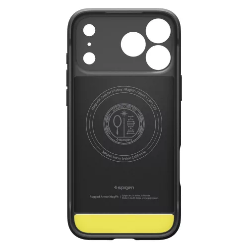 Spigen Rugged Armor Mag MagSafe tok Apple iPhone 17 Pro Max készülékhez – Matt fekete