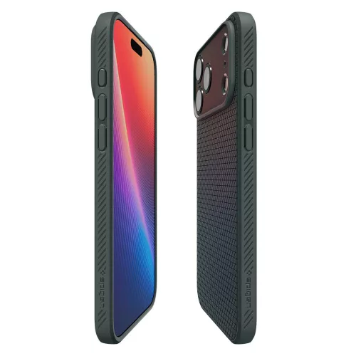 Spigen Liquid Air tok Apple iPhone 17 Pro Max készülékhez – Mélyzöld