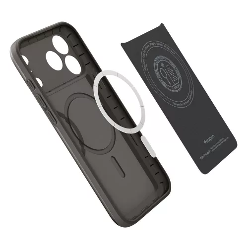 Spigen Thin Fit Mag MagSafe tok Apple iPhone 17 Pro Max készülékhez – Sötét acél