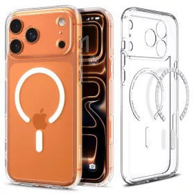   Spigen Ultra Hybrid Mag MagSafe tok Apple iPhone 17 Pro Max készülékhez – Átlátszó/fehér