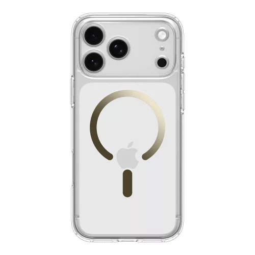 Spigen Ultra Hybrid Mag MagSafe tok Apple iPhone 17 Pro Max készülékhez – Átlátszó/arany