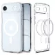 Spigen Ultra Hybrid Mag MagSafe tok, Apple iPhone Air - átlátszó/fehér