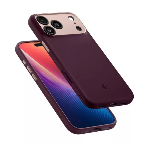 Spigen Nano Pop Mag MagSafe tok Apple iPhone 17 Pro készülékhez – Bordó