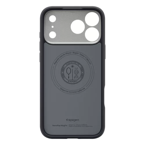 Spigen Nano Pop Mag MagSafe tok Apple iPhone 17 Pro készülékhez – Fekete szezám