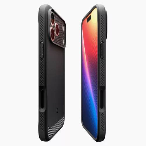 Spigen Rugged Armor Mag MagSafe tok Apple iPhone 17 Pro készülékhez – Matt fekete