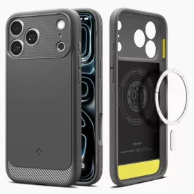   Spigen Rugged Armor Mag MagSafe tok Apple iPhone 17 Pro készülékhez – Szürke