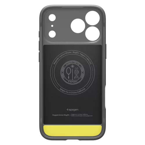 Spigen Rugged Armor Mag MagSafe tok Apple iPhone 17 Pro készülékhez – Szürke