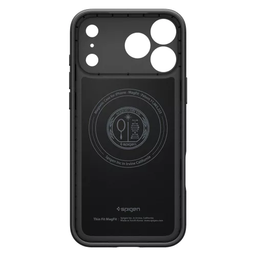 Spigen Thin Fit Mag MagSafe tok Apple iPhone 17 Pro készülékhez – Fekete