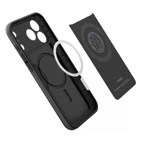 Spigen Thin Fit Mag MagSafe tok Apple iPhone 17 Pro készülékhez – Fekete