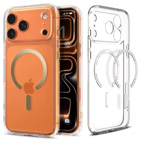   Spigen Ultra Hybrid Mag MagSafe tok Apple iPhone 17 Pro készülékhez – Átlátszó/arany -