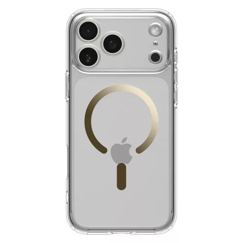 Spigen Ultra Hybrid Mag MagSafe tok Apple iPhone 17 Pro készülékhez – Átlátszó/arany -