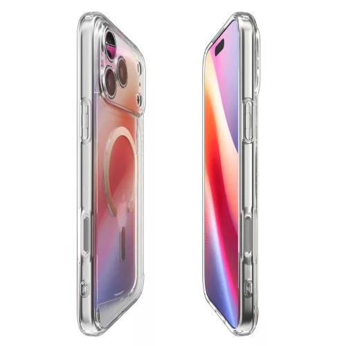 Spigen Ultra Hybrid Mag MagSafe tok Apple iPhone 17 Pro készülékhez – Átlátszó/arany -