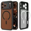 Spigen Ultra Hybrid Mag MagSafe tok Apple iPhone 17 Pro készülékhez – Átlátszó/matt fekete