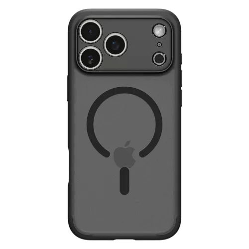 Spigen Ultra Hybrid Mag MagSafe tok Apple iPhone 17 Pro készülékhez – Átlátszó/matt fekete