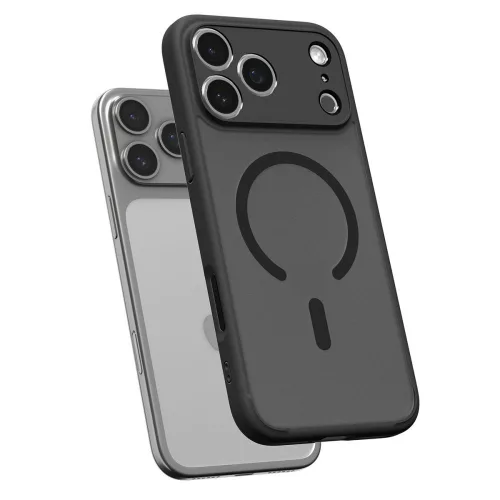 Spigen Ultra Hybrid Mag MagSafe tok Apple iPhone 17 Pro készülékhez – Átlátszó/matt fekete