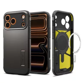   Spigen Tough Armor 'T' Mag MagSafe tok Apple iPhone 17 Pro készülékhez – Sötét acél