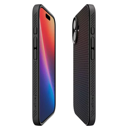 Spigen Liquid Air tok Apple iPhone 17 készülékhez – Matt fekete
