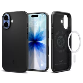   Spigen Thin Fit Mag MagSafe tok Apple iPhone 17 készülékhez – Fekete