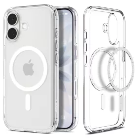   Spigen Ultra Hybrid Mag MagSafe tok Apple iPhone 17 készülékhez – Átlátszó/fehér