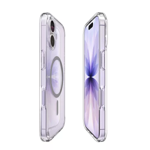 Spigen Ultra Hybrid Mag MagSafe tok Apple iPhone 17 készülékhez – Átlátszó/szürke