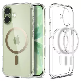   Spigen Ultra Hybrid Mag MagSafe tok Apple iPhone 17 készülékhez – Átlátszó/arany
