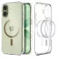 Spigen Ultra Hybrid Mag MagSafe tok Apple iPhone 17 készülékhez – Átlátszó/arany
