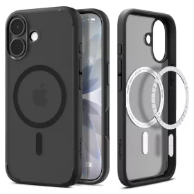   Spigen Ultra Hybrid Mag MagSafe tok Apple iPhone 17 készülékhez – Átlátszó/matt fekete