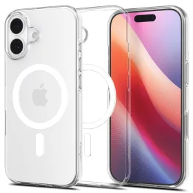   Spigen Liquid Crystal Mag MagSafe tok Apple iPhone 17 készülékhez – Átlátszó/fehér