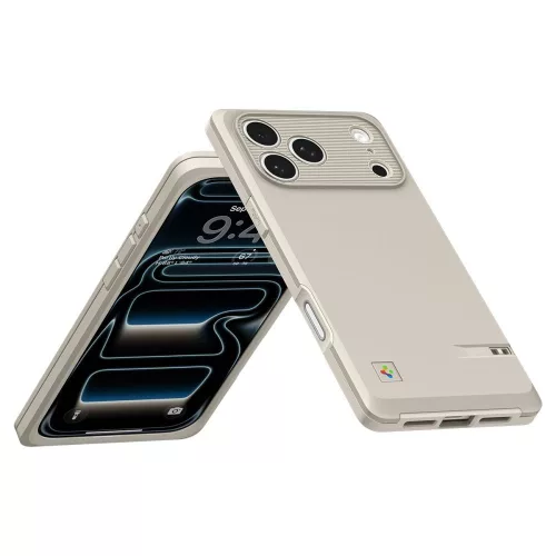 Spigen Classic LS MagSafe tok Apple iPhone 17 Pro Max készülékhez – Kő szürke