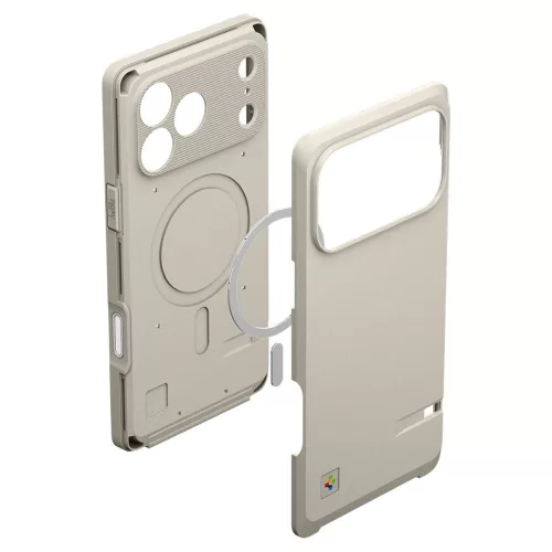 Spigen Classic LS MagSafe tok Apple iPhone 17 Pro Max készülékhez – Kő szürke