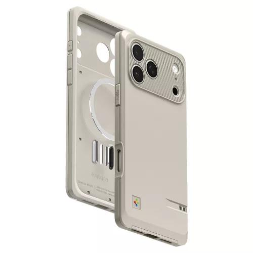 Spigen Classic LS MagSafe tok Apple iPhone 17 Pro készülékhez – Kő szürke