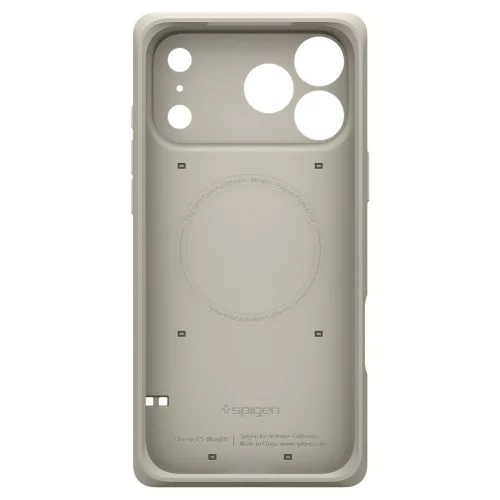 Spigen Classic LS MagSafe tok Apple iPhone 17 Pro készülékhez – Kő szürke