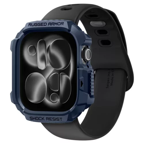 Spigen Rugged Armor V2 Apple Watch 10/11 (42 mm) tok - sötétkék