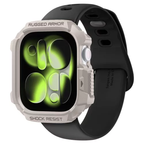 Spigen Rugged Armor V2 Apple Watch 10/11 (42 mm) tok - homokbézs