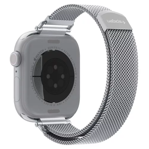 Spigen WBM4 Band Apple Watch 8/9/10/11/SE (40/41/42 mm) szíj - ezüst