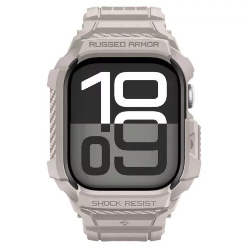 Spigen Rugged Armor Pro V2 Apple Watch 10/11 (46 mm) tok - homokbézs
