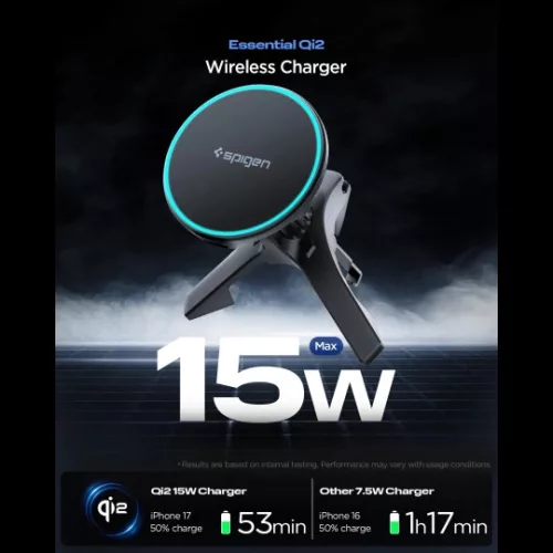 Spigen EV15MAQ 15W MagSafe mágneses autós tartó töltővel