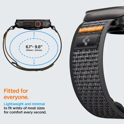 Spigen Athlex Air 2 Apple Watch 8/9/10/11/SE/Ultra (44/45/46/49 mm) szíj - aktív szürke