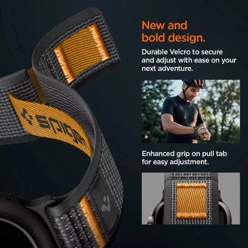 Spigen Athlex Air 2 Apple Watch 8/9/10/11/SE/Ultra (44/45/46/49 mm) szíj - aktív szürke