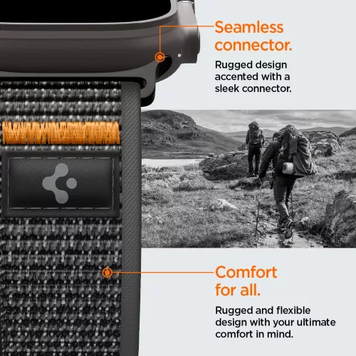 Spigen Athlex Air 2 Apple Watch 8/9/10/11/SE/Ultra (44/45/46/49 mm) szíj - aktív szürke