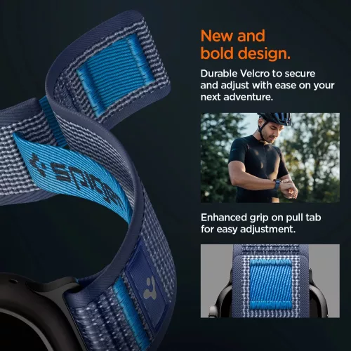 Spigen Athlex Air 2 Apple Watch 8/9/10/11/SE/Ultra (44/45/46/49 mm) szíj - aktív fekete