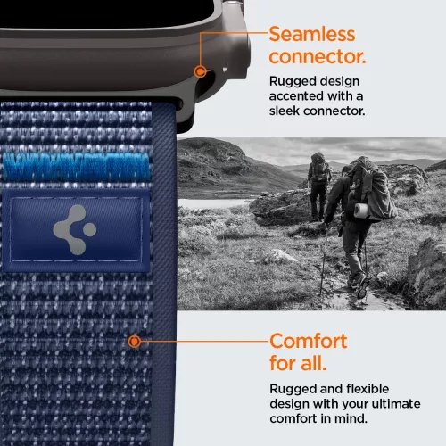 Spigen Athlex Air 2 Apple Watch 8/9/10/11/SE/Ultra (44/45/46/49 mm) szíj - aktív fekete
