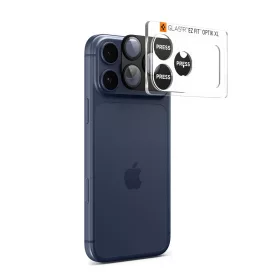   Spigen Optik Pro XL Glas.tR EZ Fit kameravédő Apple iPhone 17 Pro készülékhez – Fekete