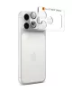 Spigen Optik Pro XL Glas.tR EZ Fit kameravédő Apple iPhone 17 Pro készülékhez – Ezüst