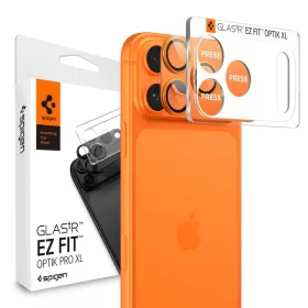   Spigen Optik Pro XL Glas.tR EZ Fit kameravédő Apple iPhone 17 Pro Max készülékhez – Narancssárga