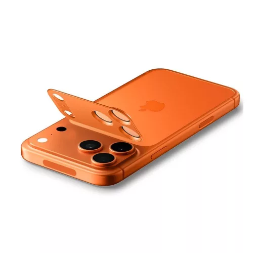 Spigen Optik Pro XL Glas.tR EZ Fit kameravédő Apple iPhone 17 Pro Max készülékhez – Narancssárga
