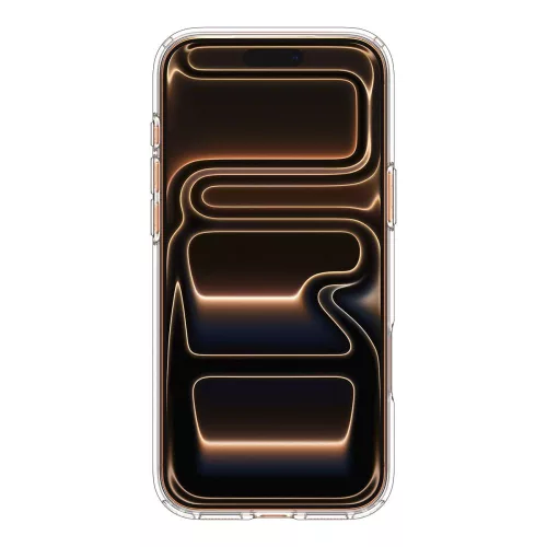 Spigen Ultra Hybrid Mag MagSafe tok Apple iPhone 17 Pro Max készülékhez – Átlátszó/narancssárga
