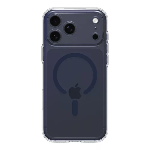 Spigen Ultra Hybrid Mag MagSafe tok Apple iPhone 17 Pro készülékhez – Átlátszó/kék mélykék